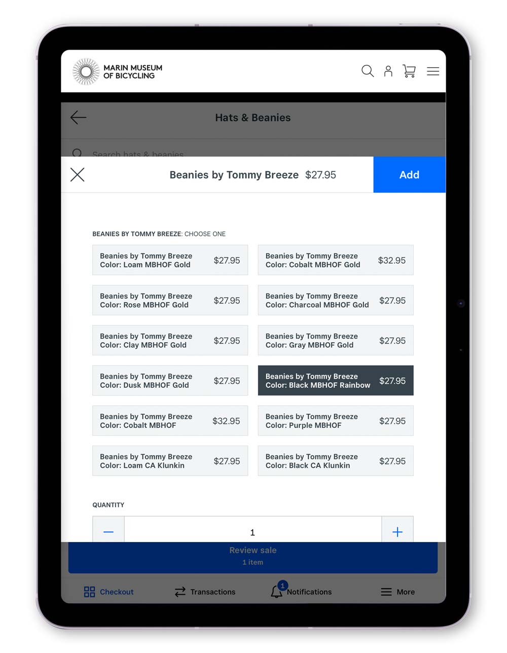 Product listing