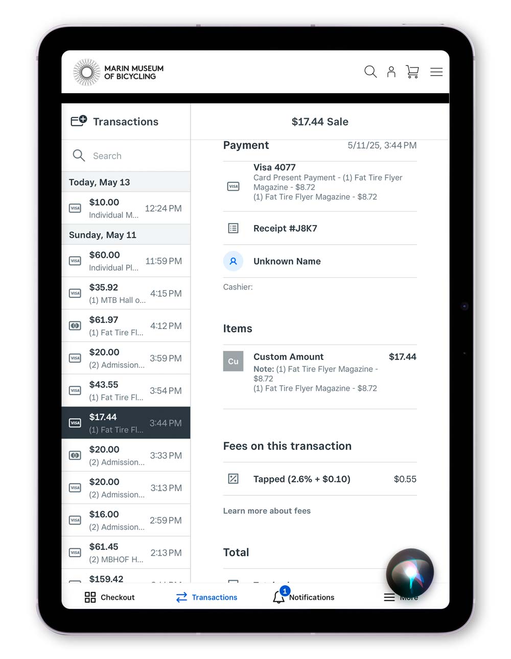 Customers and transactions