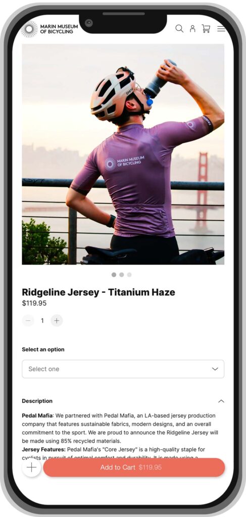 Square Online E-commerce, mobile view