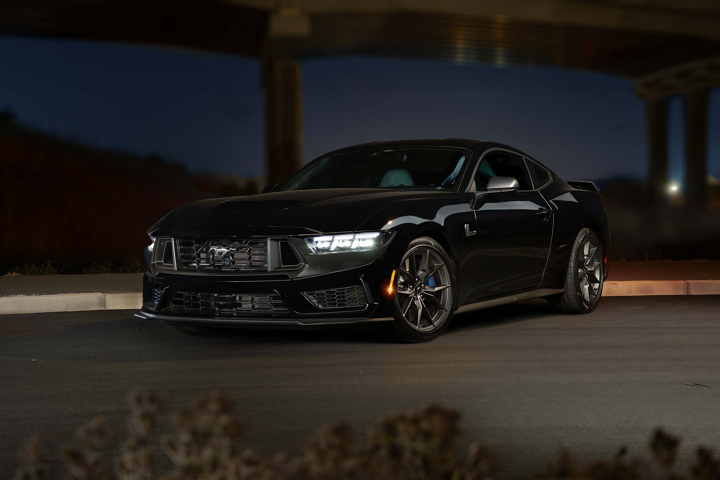 Mustang-dark-horse-night-photography
